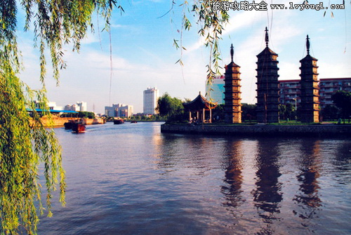京杭大運河嘉興段三塔景觀