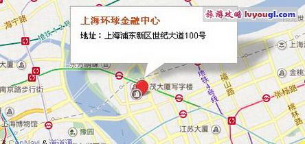 上海旅游景點環球金融中心地圖