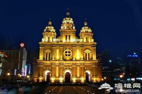 王府井天主教堂夜景 王府井天主教堂夜景