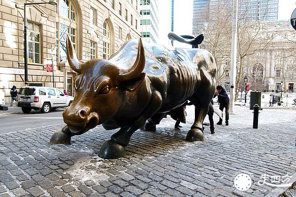 紐約華爾街銅牛圖片